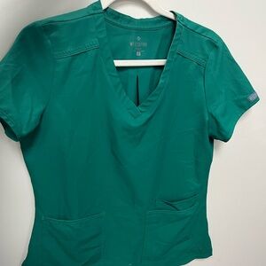 Med Couture Women's Teal Short Sleeve Top